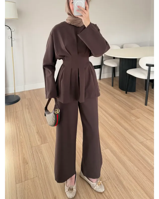 Waist Fit Set - Coffee Brown