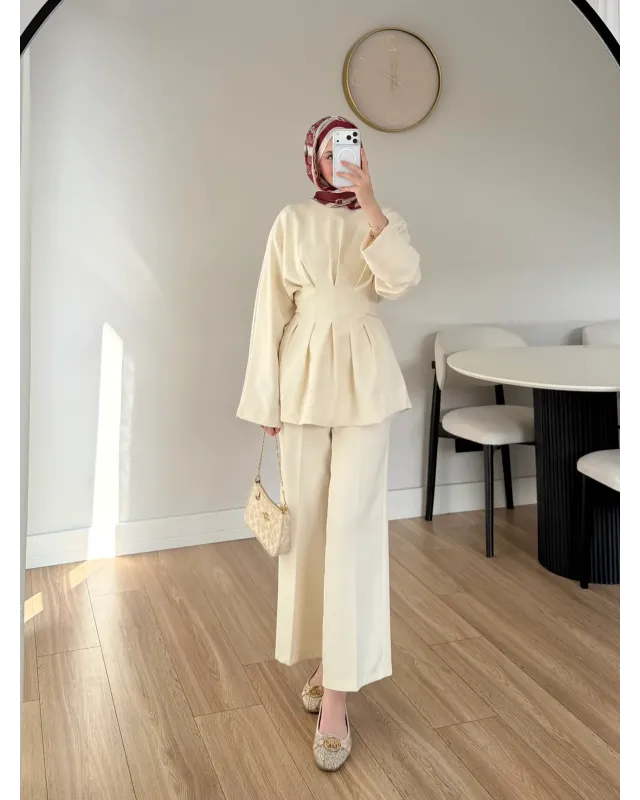 Waist Fit Set - Beige