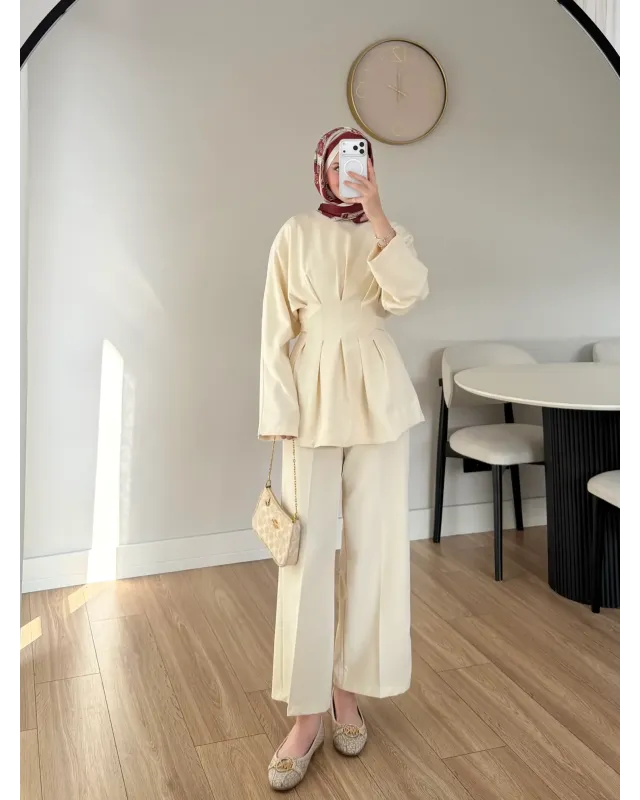 Waist Fit Set - Beige