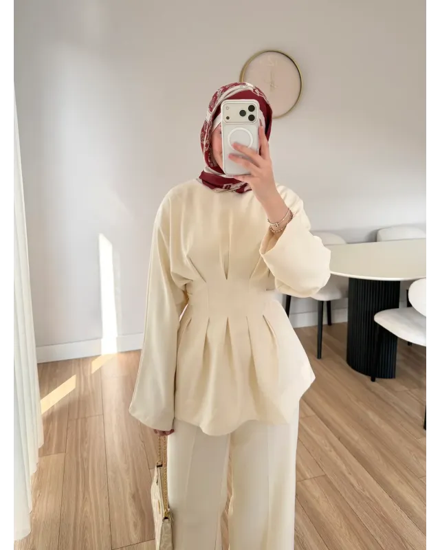 Waist Fit Set - Beige