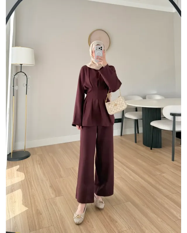 Waist Fit Set - Plum color Waist Fit Set - Plum color