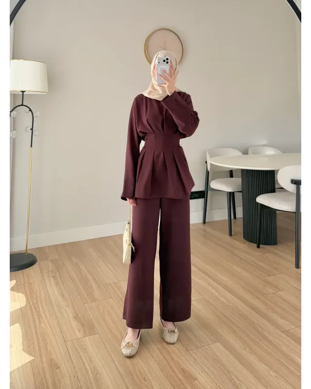 Waist Fit Set - Plum color Waist Fit Set - Plum color