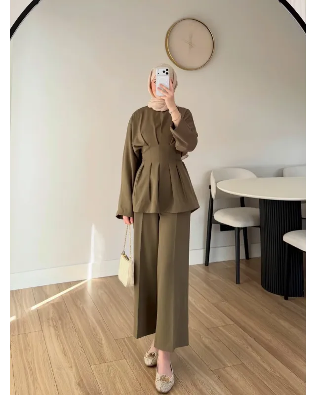 Waist Fit Set - Olive Green