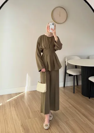 Waist Fit Set - Olive Green