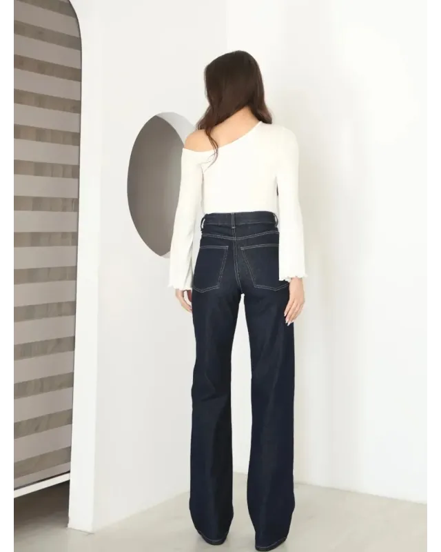 Dark Straight-Leg Jean
