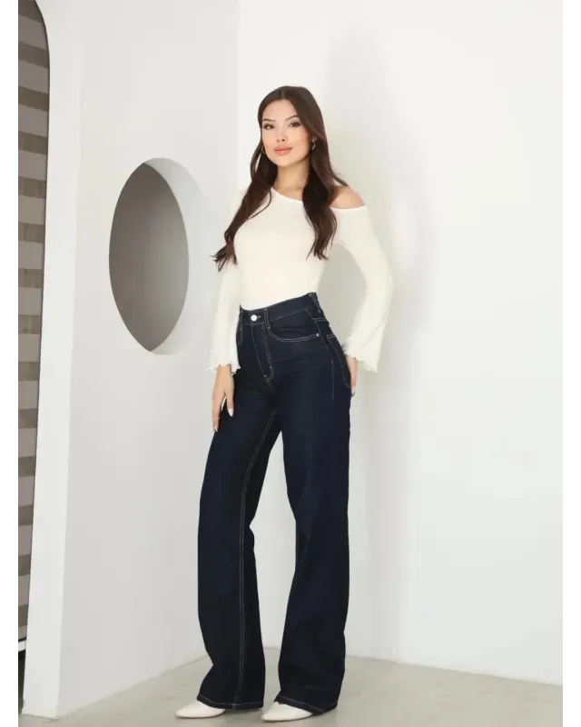 Dark Straight-Leg Jean