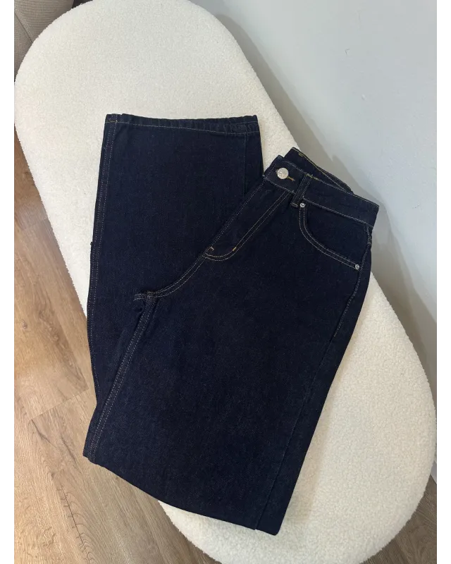 Dark Straight-Leg Jean