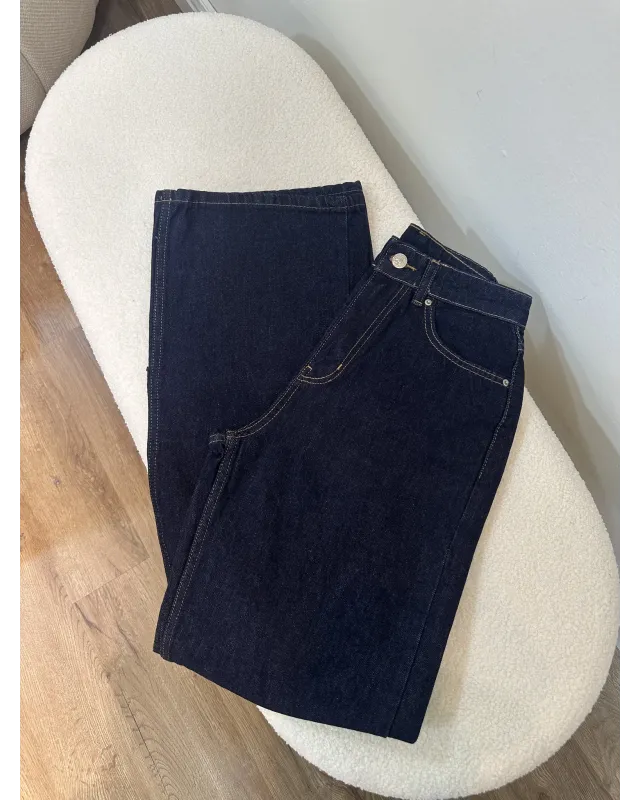 Dark Straight-Leg Jean