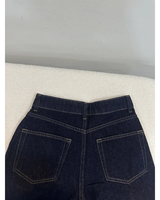 Dark Straight-Leg Jean