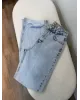 Light Wash Distressed Straight-Leg Jeans