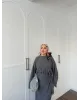 Side-Tied Skirt Set – Dark Gray