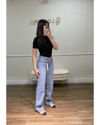 Medium Blue-Classic Straight Jeans