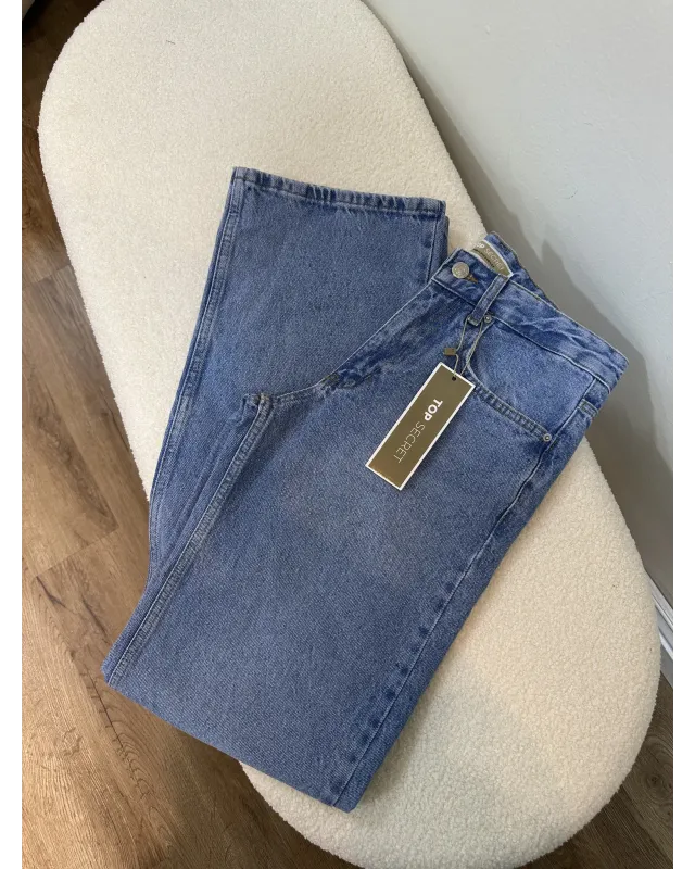 Medium Blue-Classic Straight Jeans
