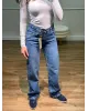 Dark Blue-Classic Straight Jeans