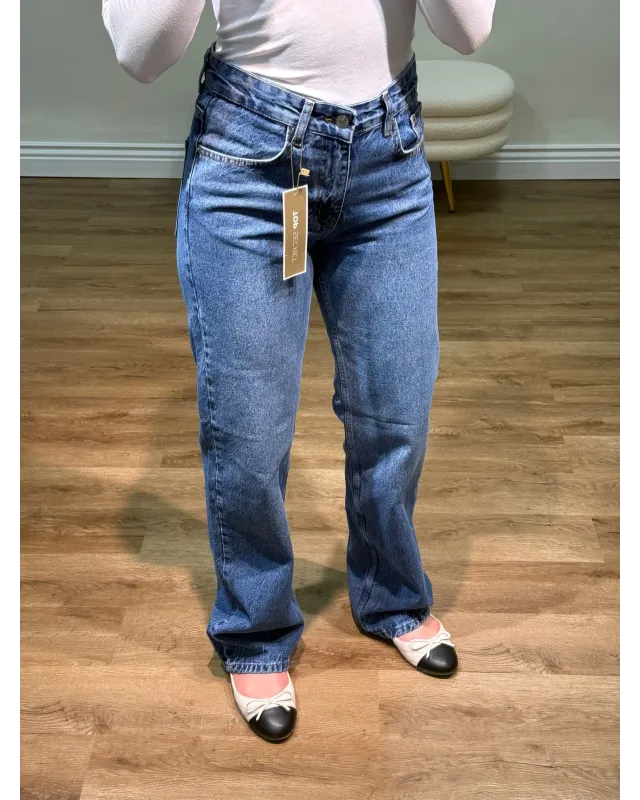Dark Blue-Classic Straight Jeans