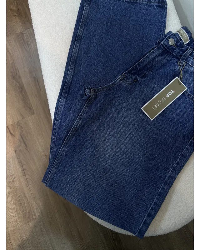 Dark Blue-Classic Straight Jeans