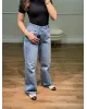 Medium Blue -Wide Fit Straight Jeans