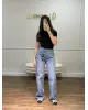 Medium Blue -Wide Fit Straight Jeans