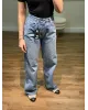 Medium Blue -Wide Fit Straight Jeans