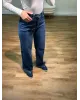 A16339-Dark Blue-Wide Fit Straight Jeans