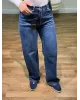 A16339-Dark Blue-Wide Fit Straight Jeans