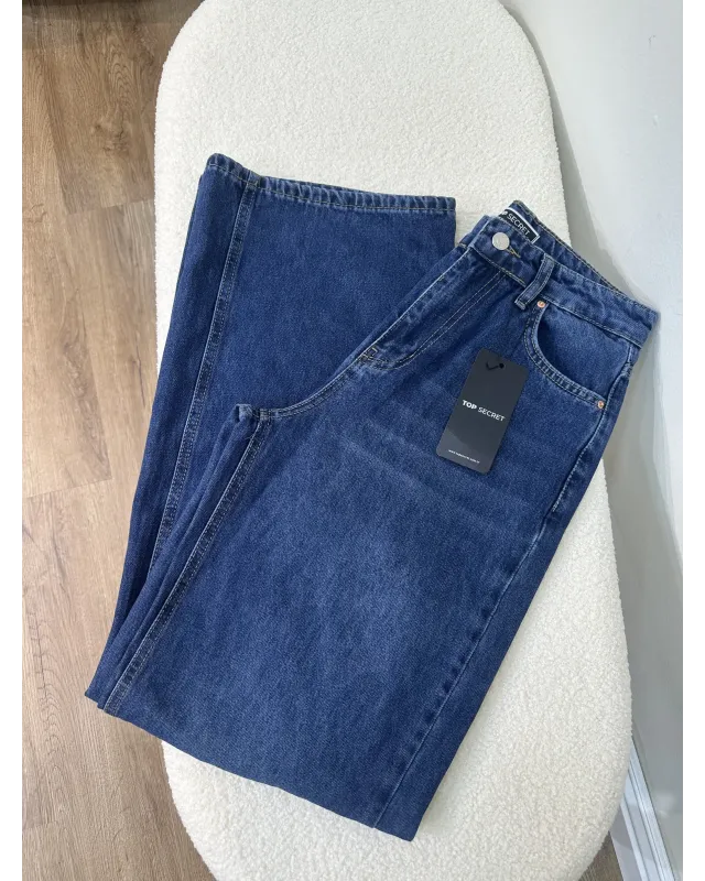 A16339-Dark Blue-Wide Fit Straight Jeans