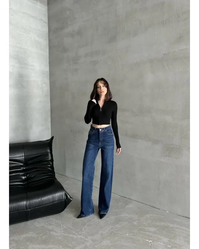 Dark Wash Wide-Leg Jeans A.17966