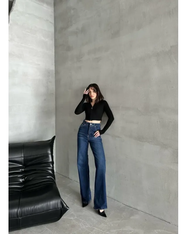 Dark Wash Wide-Leg Jeans A.17966