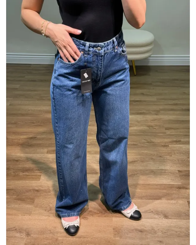 Dark Wash Wide-Leg Jeans A.17966