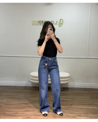 Dark Wash Wide-Leg Jeans A.17966