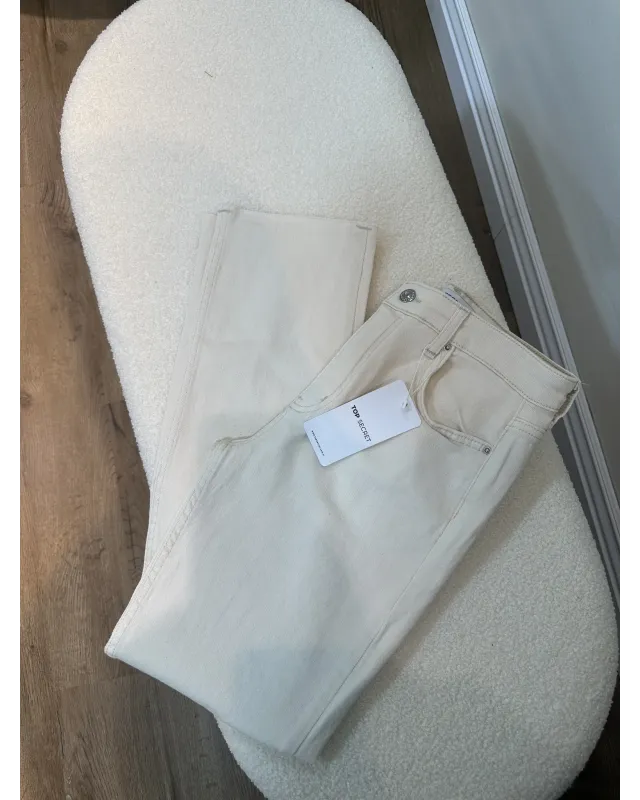 Straight Fit Jeans - Cream