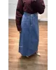 Medium Blue Denim Maxi Skirt Medium Blue Denim Maxi Skirt