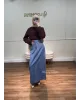 Medium Blue Denim Maxi Skirt Medium Blue Denim Maxi Skirt