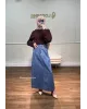 Medium Blue Denim Maxi Skirt Medium Blue Denim Maxi Skirt