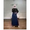 Dark Blue Denim Maxi Skirt