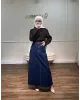 Dark Blue Denim Maxi Skirt Dark Blue Denim Maxi Skirt