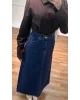 Dark Blue Denim Maxi Skirt Dark Blue Denim Maxi Skirt