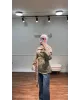 تونيك بوبلين بحزام عريض وأزرار جانبية – كاكي
