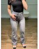 High Rise Smoky Grey Flare Jeans