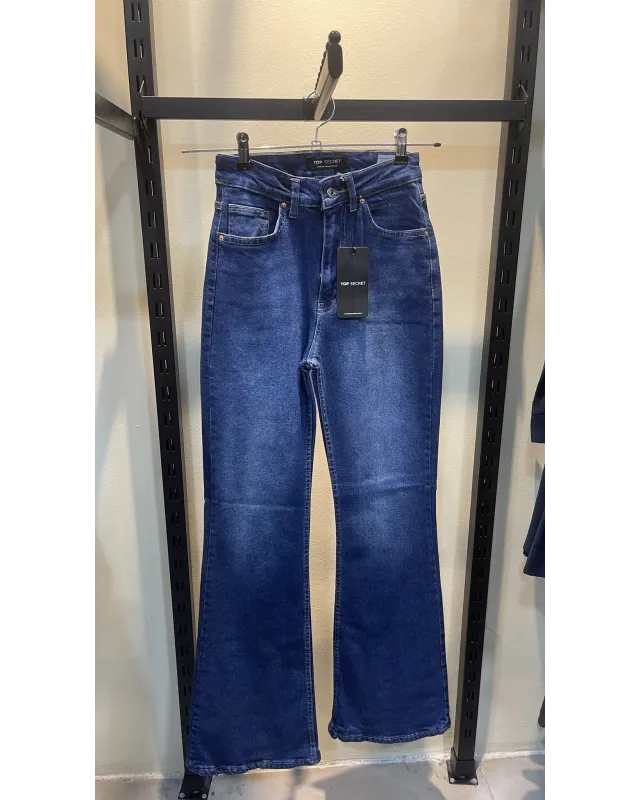 High Rise Dark Indigo Flare Jeans
