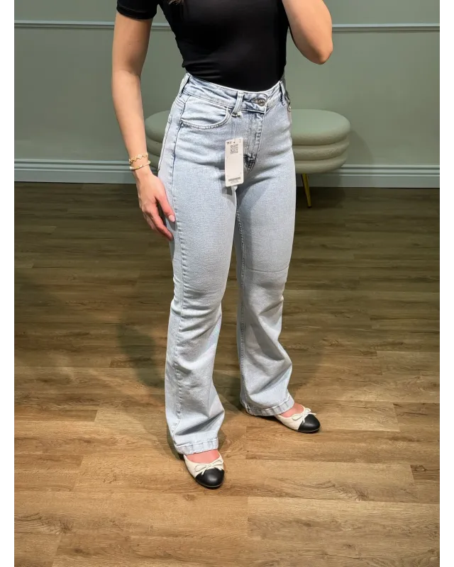 High Rise Ice Blue Flare Jeans High Rise Ice Blue Flare Jeans