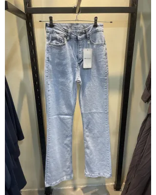 High Rise Ice Blue Flare Jeans