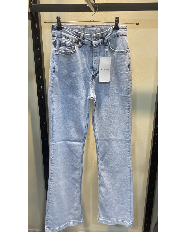 High Rise Ice Blue Flare Jeans
