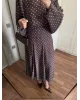Polka Dot Bell Skirt Set – Dark Coffee