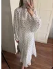 Polka Dot Bell Skirt Set – White