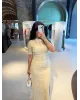 SANDRO SPARKLE DRESS – BUTTER YELLOW