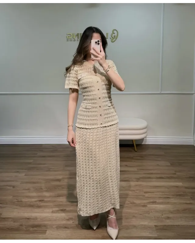 SANDRO SPARKLE DRESS – Gold