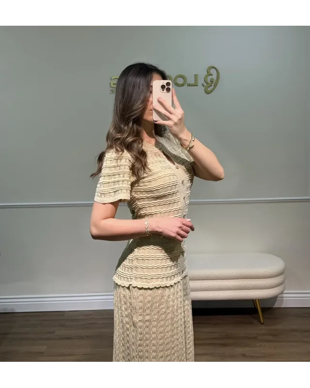 SANDRO SPARKLE DRESS – Gold