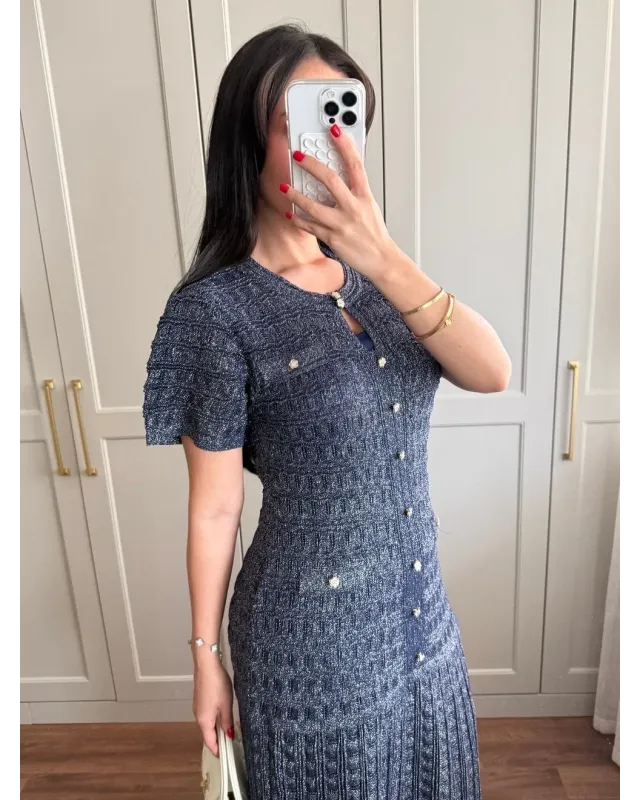 SANDRO SPARKLE DRESS – NAVY BLUE SANDRO SPARKLE DRESS – NAVY BLUE