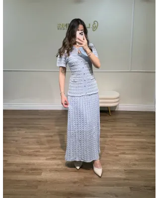 SANDRO SPARKLE DRESS – SKY BLUE